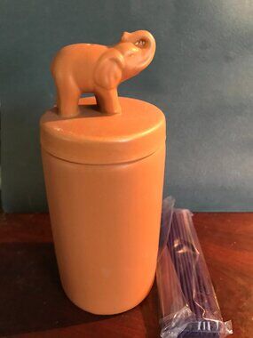 Elephant terra cotta incense holder and storage